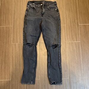 American Eagle Outfitters Black Distressed Skinny Jeans